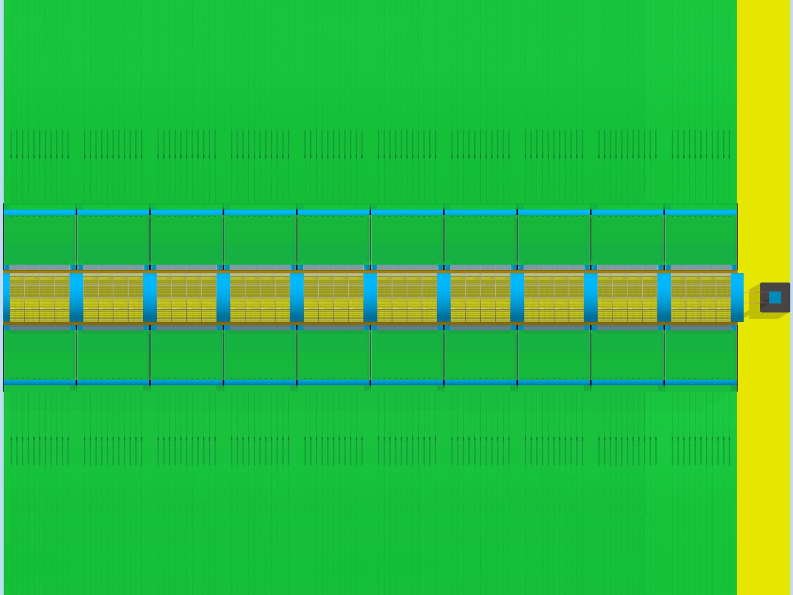 Plan view of a Pliosaur Energy turbine array